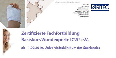 Zerti¬fizierte Fachfortbildung „Basiskurs Wundexperte ICW® e.V.“